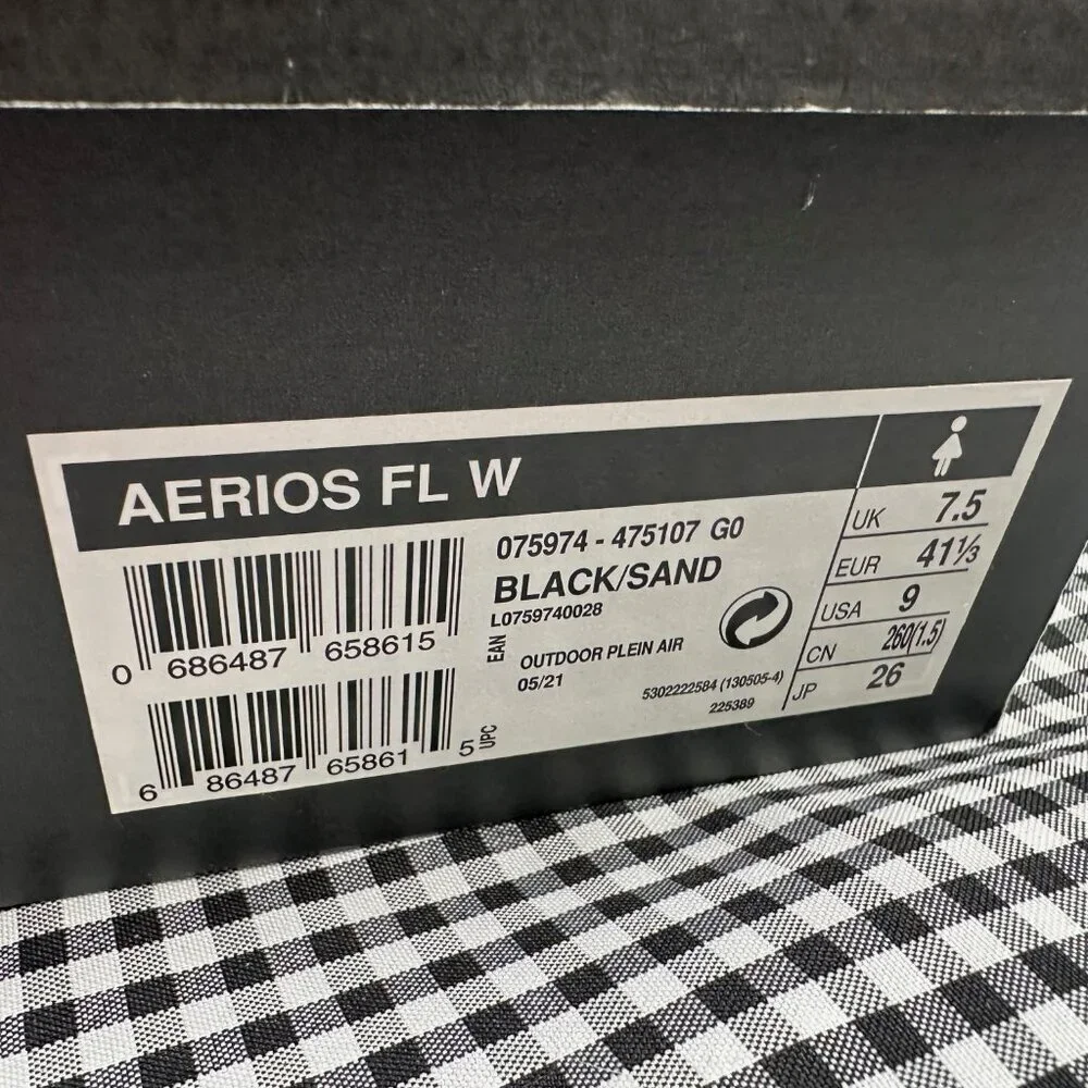 Arc'teryx Aerios Black Women's Hiking Trail Gorpcore Running Sneaker Shoe Sz 9